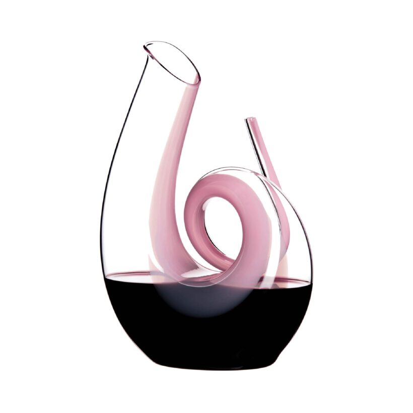 Riedel decanter curly pink